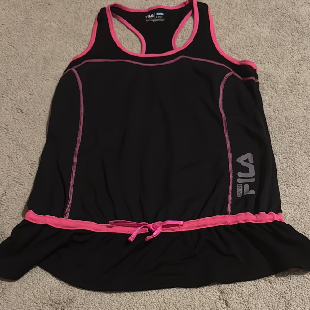 Fila Black and Pink Swim Coverup